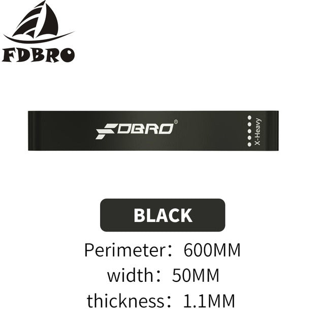 FDBRO 5 Level Resistance Bands Rubber Loops Latex Yoga Gym Strength Training Athletic Rubber Bands Workout Fitness Gym Equipment