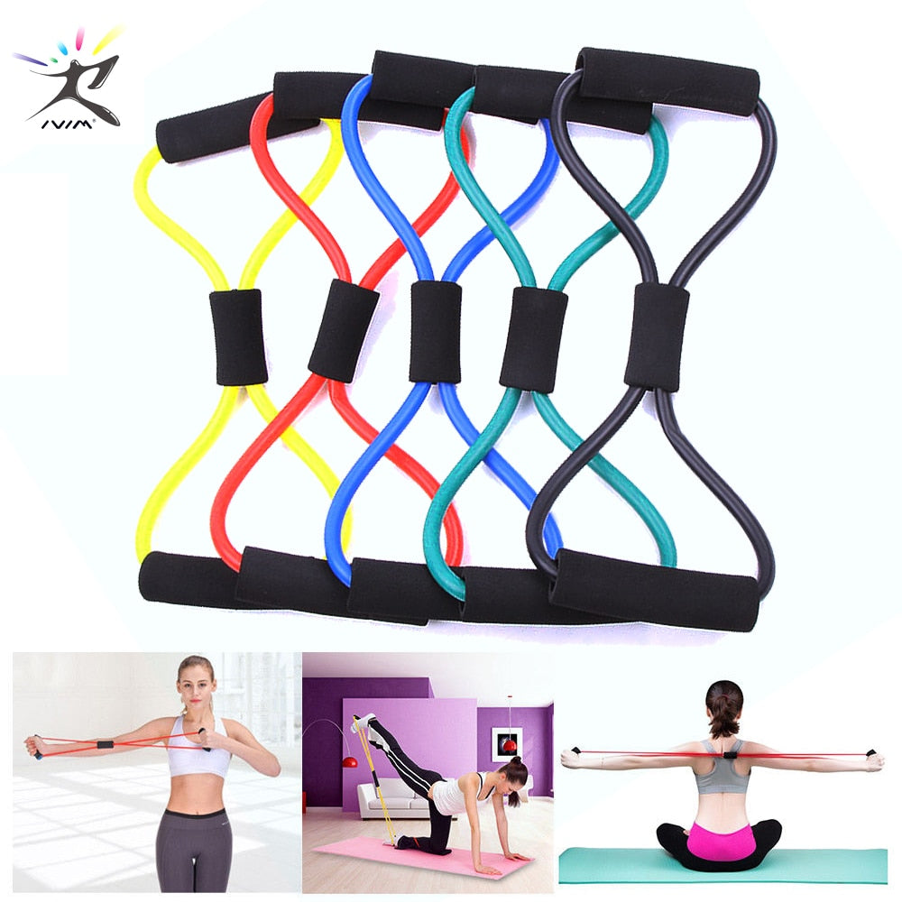 8 Word Fitness Rope Resistance Bands Rubber Bands for Fitness Elastic Band Fitness Equipment Expander Workout Gym Exercise Train