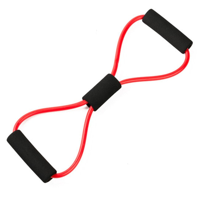 New Gym 8 Word Elastic Band Chest Developer Rubber Latex Resistance Bands Fitness Equipment Stretch Yoga Training