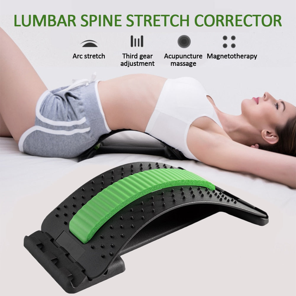 Back Massager Stretcher Equipment Waist Massage Instrument Massageador Fitness Lumbar Support Relaxation Spine Spine Pain Relief