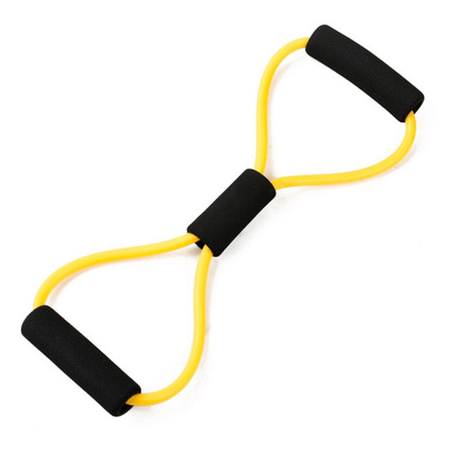 New Gym 8 Word Elastic Band Chest Developer Rubber Latex Resistance Bands Fitness Equipment Stretch Yoga Training