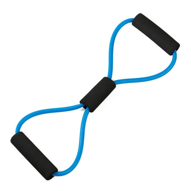 New Gym 8 Word Elastic Band Chest Developer Rubber Latex Resistance Bands Fitness Equipment Stretch Yoga Training